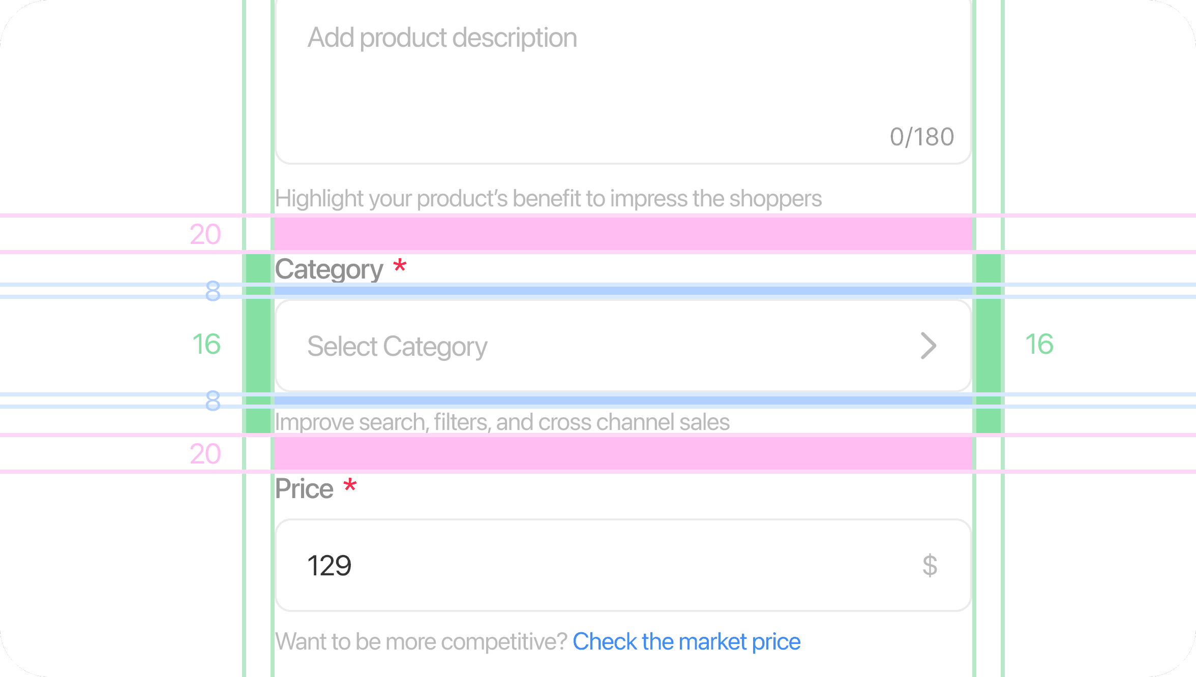 Redesigned form field states
